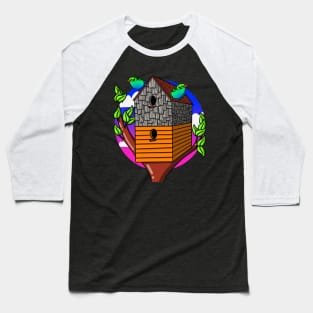 Two Story Birdhouse Baseball T-Shirt